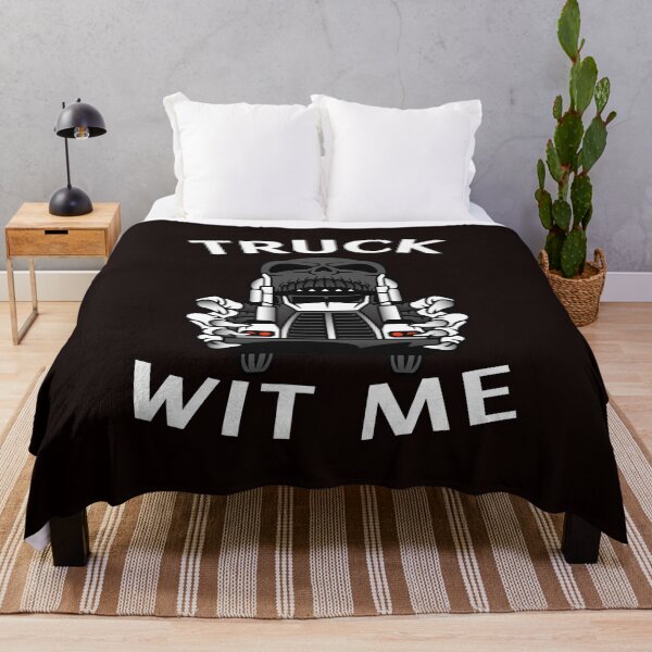 Item preview, Mad Trucker Truckers Skull Truck Wit Me NFBlkW designed and sold by TeamsterLife.