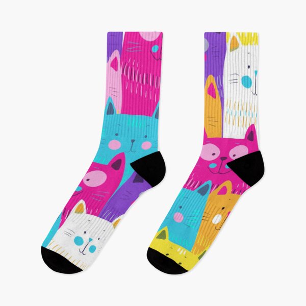 Item preview, smiling colorful cats designed and sold by MuciMuki.