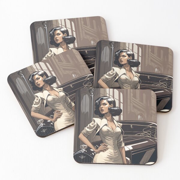 Item preview, Beautiful Art Deco Woman - Funny Art Deco Bedroom Art designed and sold by EmmiFoxDesigns.