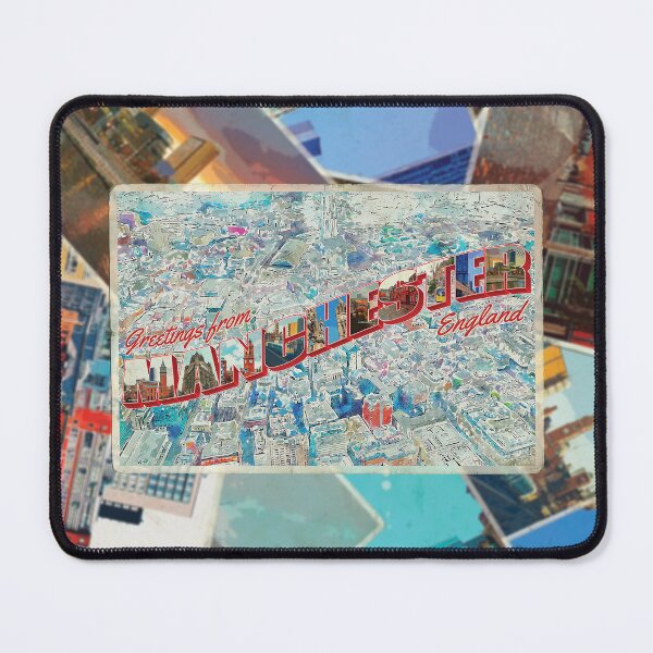 Item preview, Greetings from Manchester in England Vintage style retro souvenir designed and sold by DeveloperProp0.