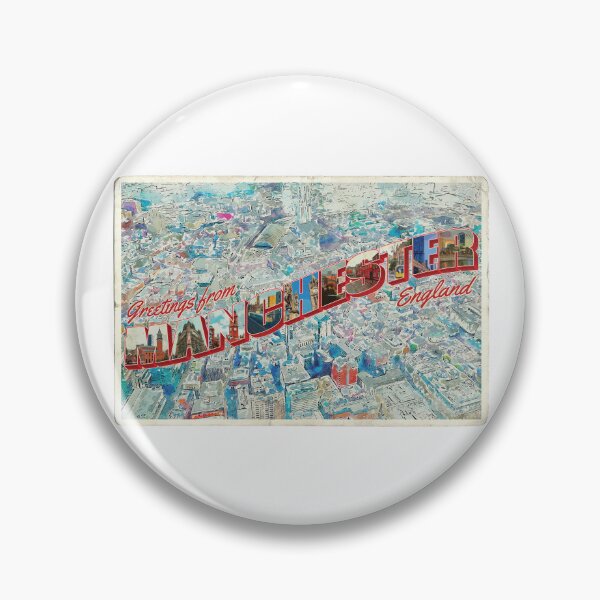 Item preview, Greetings from Manchester in England Vintage style retro souvenir designed and sold by DeveloperProp0.