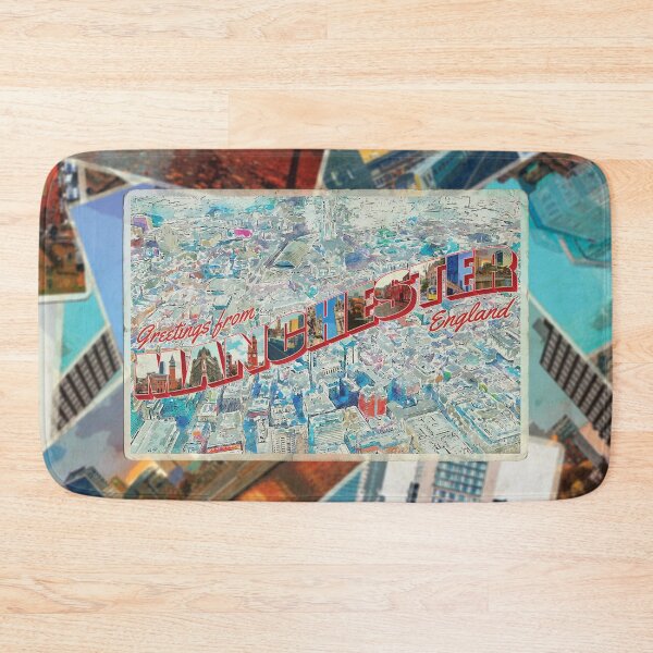 Item preview, Greetings from Manchester in England Vintage style retro souvenir designed and sold by DeveloperProp0.
