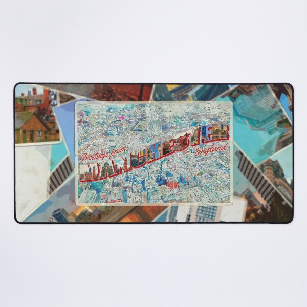 Item preview, Greetings from Manchester in England Vintage style retro souvenir designed and sold by DeveloperProp0.