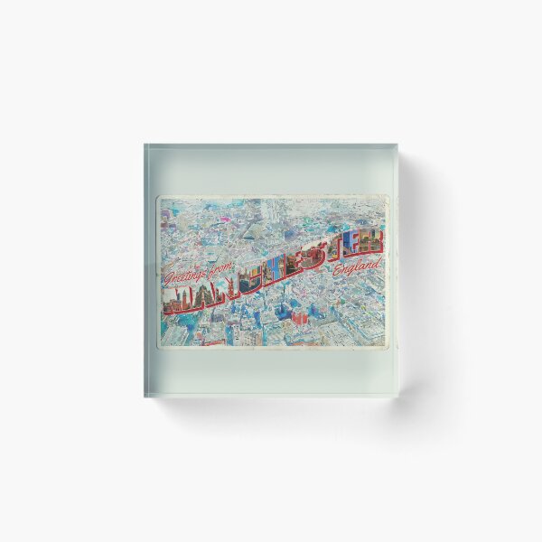 Item preview, Greetings from Manchester in England Vintage style retro souvenir designed and sold by DeveloperProp0.