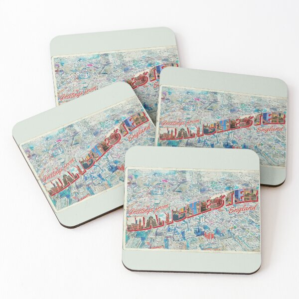 Item preview, Greetings from Manchester in England Vintage style retro souvenir designed and sold by DeveloperProp0.