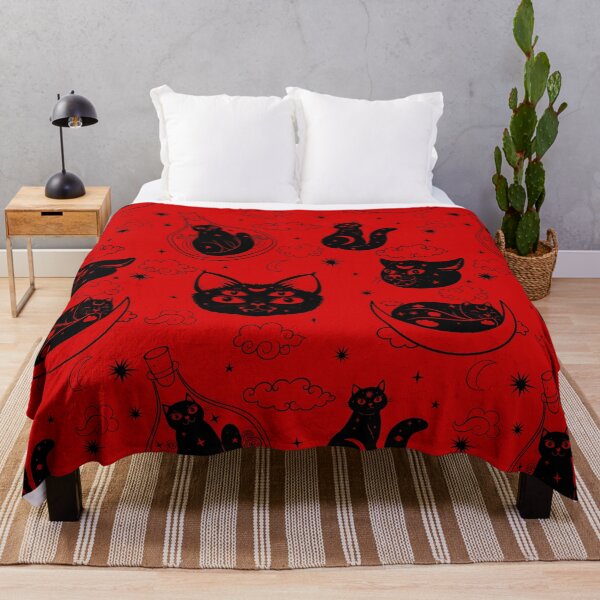 Item preview, esoteric black cat moon red  designed and sold by Gossip Rag.