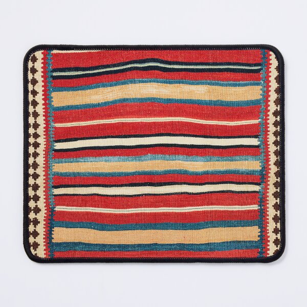Item preview, Antique Bijar Kilim with Colorful Stripes Print designed and sold by Vicky Brago-Mitchell®.