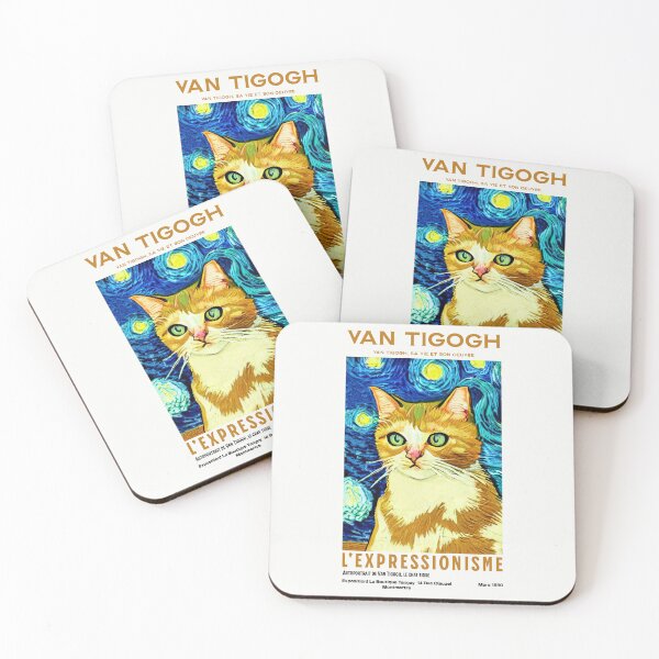 Artikelvorschau, Fantasy-Kunstausstellung für Van Tigogh, die Tigerkatze entworfen und verkauft von ArtistaCats.