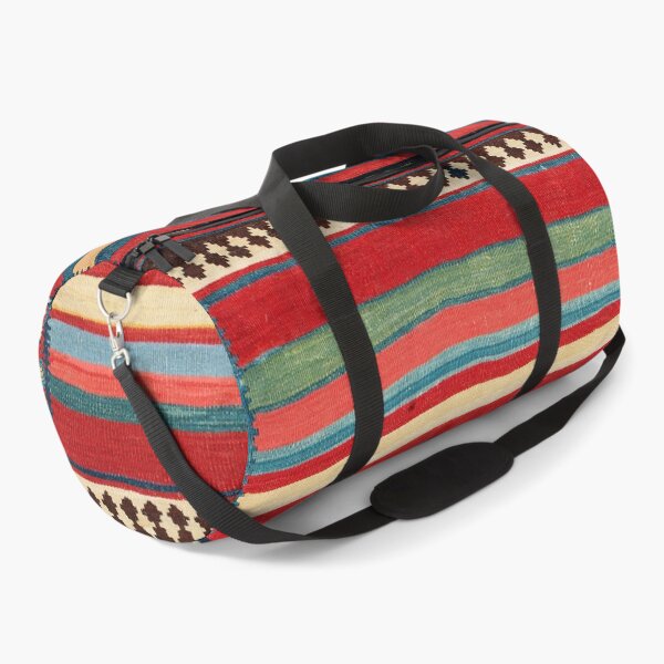 Item preview, Antique Bijar Kilim with Colorful Stripes Print designed and sold by Vicky Brago-Mitchell®.