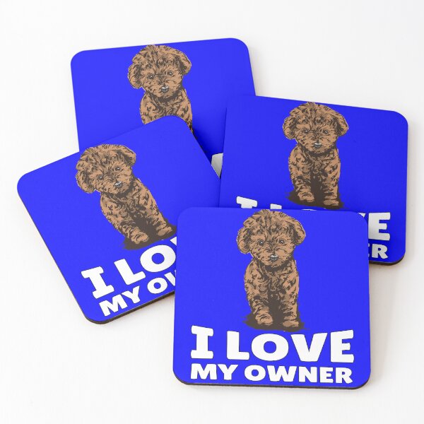 Item preview, Brown Poodle Puppy Dog Art Image I Love My Owner designed and sold by fantasticdesign.