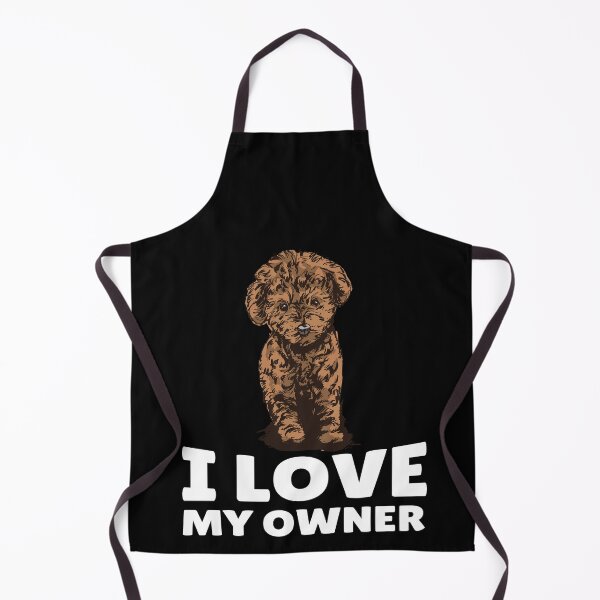 Item preview, Brown Poodle Puppy Dog Art Image I Love My Owner designed and sold by fantasticdesign.
