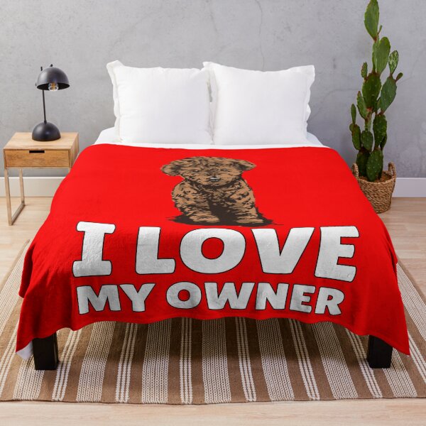Item preview, Brown Poodle Puppy Dog Art Image I Love My Owner designed and sold by fantasticdesign.