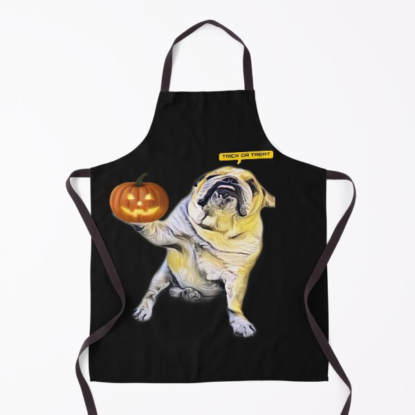 Item preview, Charming English bulldog going Halloween trick or treat designed and sold by Khala.