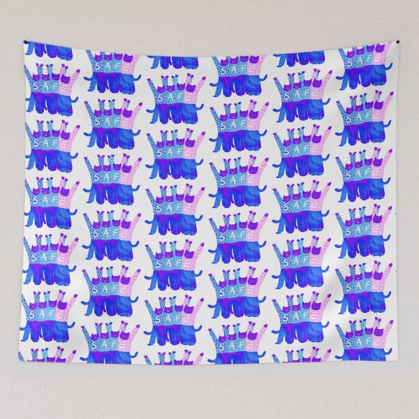 Item preview, The four cute purple cats celebrate being SAFE designed and sold by IULIART.