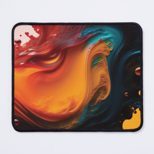 Item preview, Acrylic Blue, Acrylic Paint Flow Effect, Blue, Yellow Rust designed and sold by I-Desire.