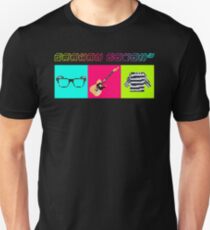 Graham Coxon's signature look pixel art with big text Unisex T-Shirt