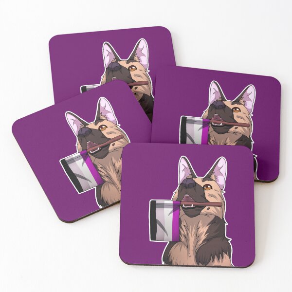 Item preview, Puppy with Asexual Pride Flag designed and sold by TheKohakuDragon.