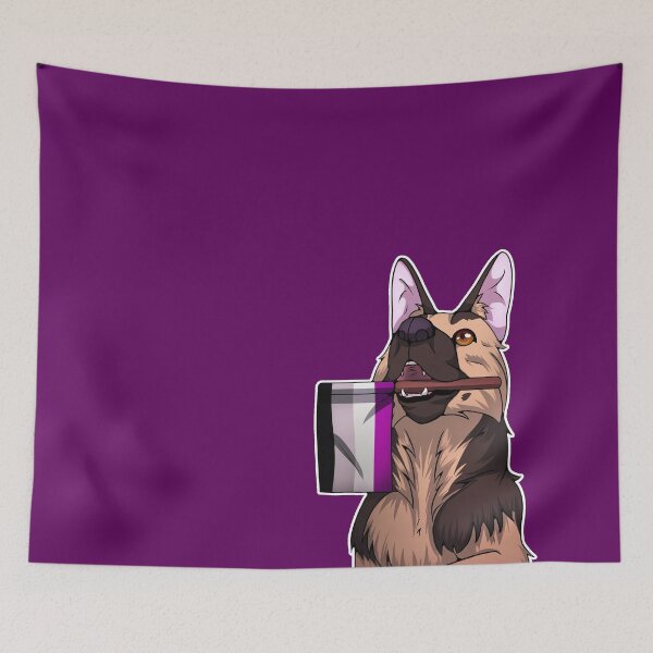 Item preview, Puppy with Asexual Pride Flag designed and sold by TheKohakuDragon.