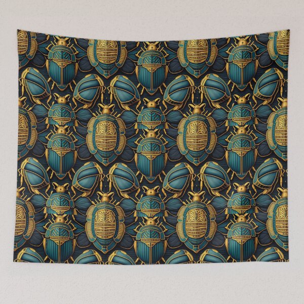 Item preview,  Egyptian Scarab Royal Beetle Fabric Textile Pattern designed and sold by Alladin7.