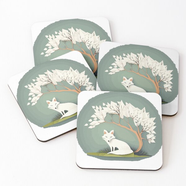 Item preview, White fox under the tree designed and sold by macwojs.