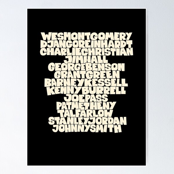 Item preview, Jazz Legends in Type: The Jazz Guitarists designed and sold by Boogosh.