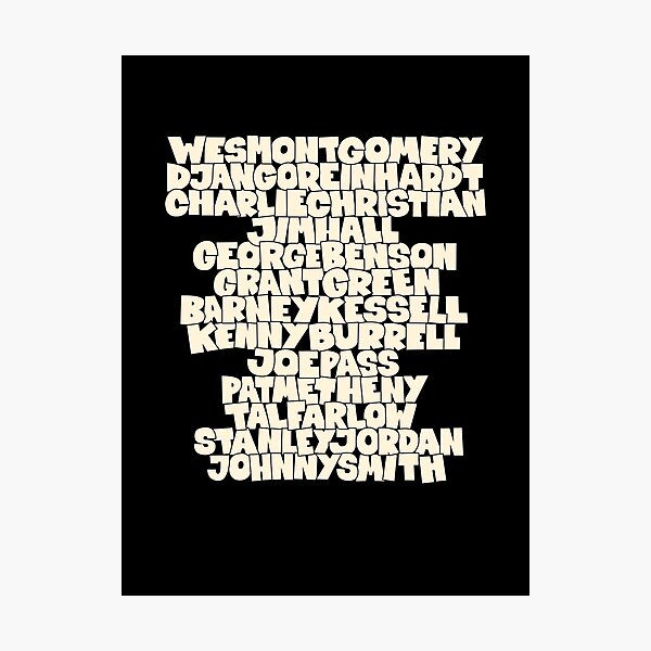 Item preview, Jazz Legends in Type: The Jazz Guitarists designed and sold by Boogosh.