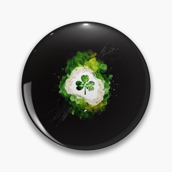 Artikelvorschau, Shamrock three leaf Clover Splash St Patrick's day Art entworfen und verkauft von Cheeeeky.
