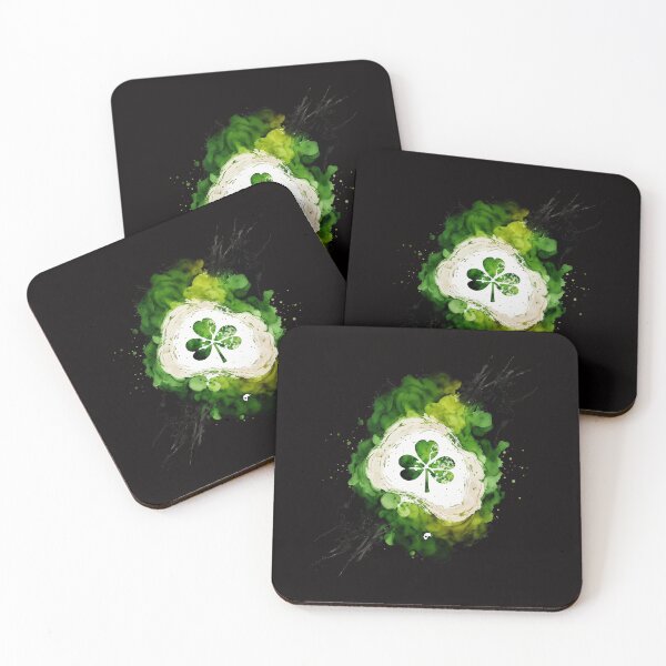 Aperçu de l'œuvre Shamrock three leaf Clover Splash St Patrick's day Art créée et vendue par Cheeeeky.