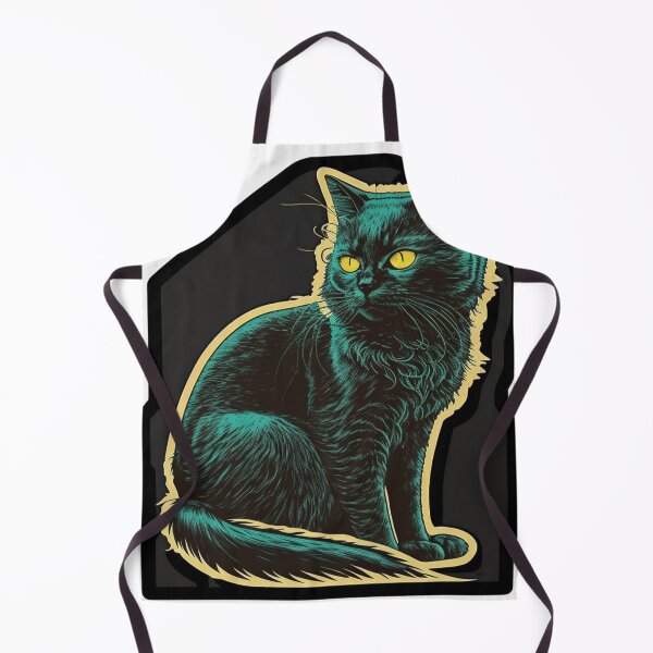 Item preview, Cat Black Vintage Eighties Style Cat Retro Property Gift designed and sold by STOREMUZAN.