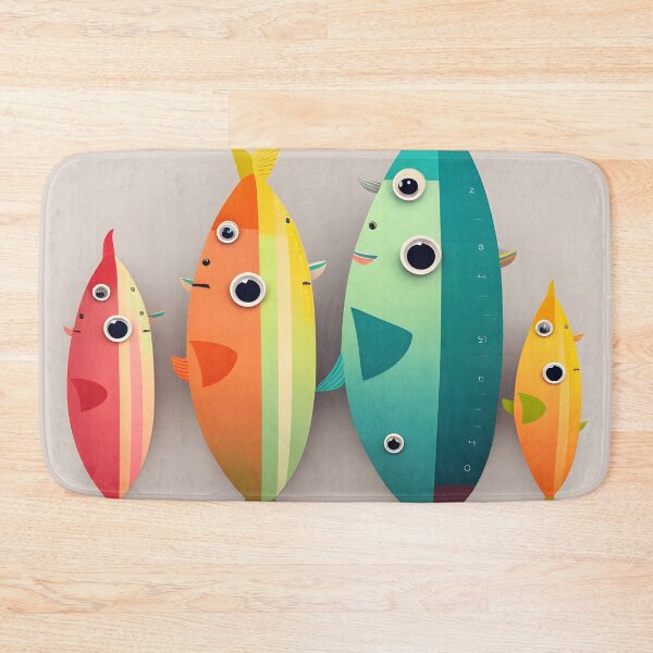 Item preview, Creative Fish Family - 4 Fish - art, abstract, whimsical, design, funny designed and sold by DailyDragon.