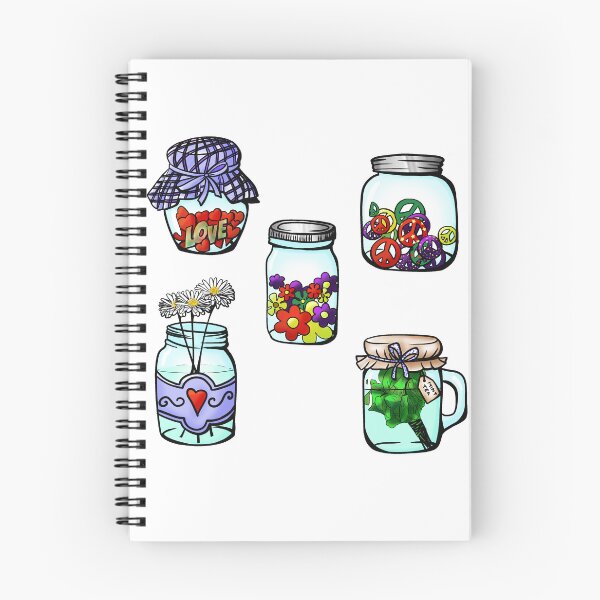Item preview, Hippy jars designed and sold by writersparks.