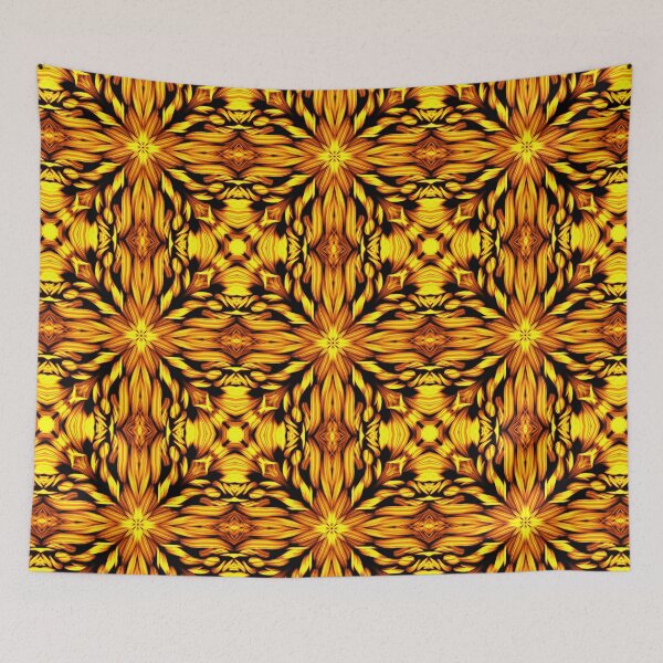 Item preview, Abstract Sunflower on Fire Pattern designed and sold by SilentNoiseArt.