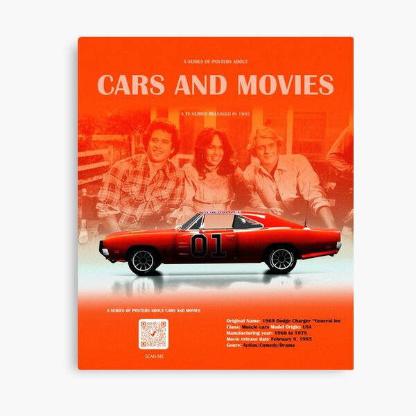 Digital Download the Dukes of Hazzard General Lee Car MUDDY VERSION 1969  Dodge Charger Illustration Car Art TV and Film Movie Car 