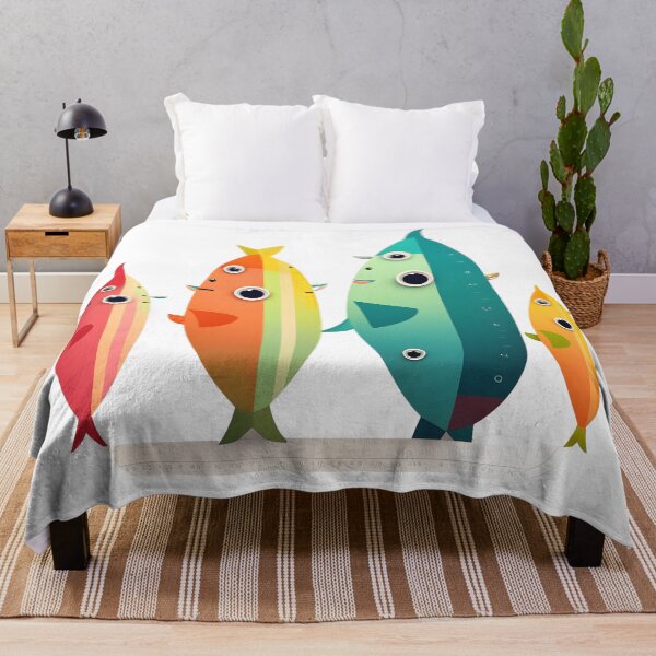 Item preview, Happy Fish Family (no background) - 4 fish - art, creative, abstract, whimsical, design, funny designed and sold by DailyDragon.