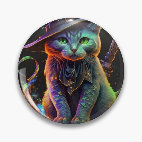 Item preview, Cat Fire Witch - Fiery Feline Magic Art designed and sold by RootNeeds.