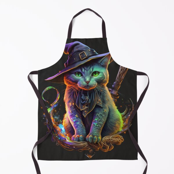 Item preview, Cat Fire Witch - Fiery Feline Magic Art designed and sold by RootNeeds.