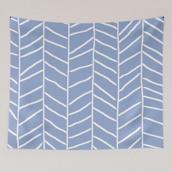 Item preview, Serenity Blue Herringbone Tile Pattern designed and sold by Deutschic.