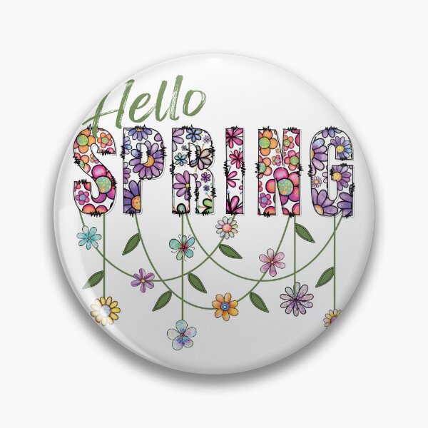 Item preview, RETRO HELLO SPRING, BOHO SPRING FLOWERS, GOOD VIBES & SUNSHINE designed and sold by FlutteringWings.