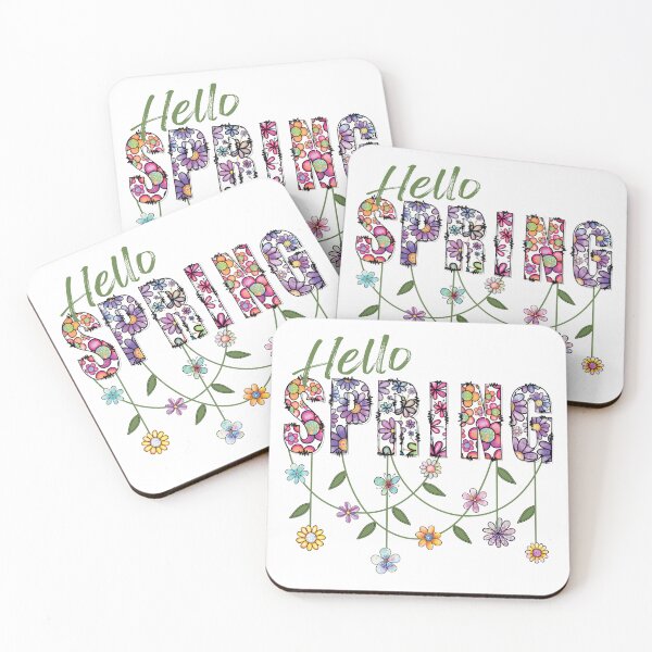 Item preview, RETRO HELLO SPRING, BOHO SPRING FLOWERS, GOOD VIBES & SUNSHINE designed and sold by FlutteringWings.