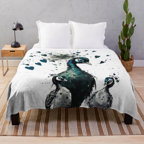 Item preview, Peacock Mother & Baby - Banksy Style - 20% Donated to Tusk designed and sold by FourPawsPrints.