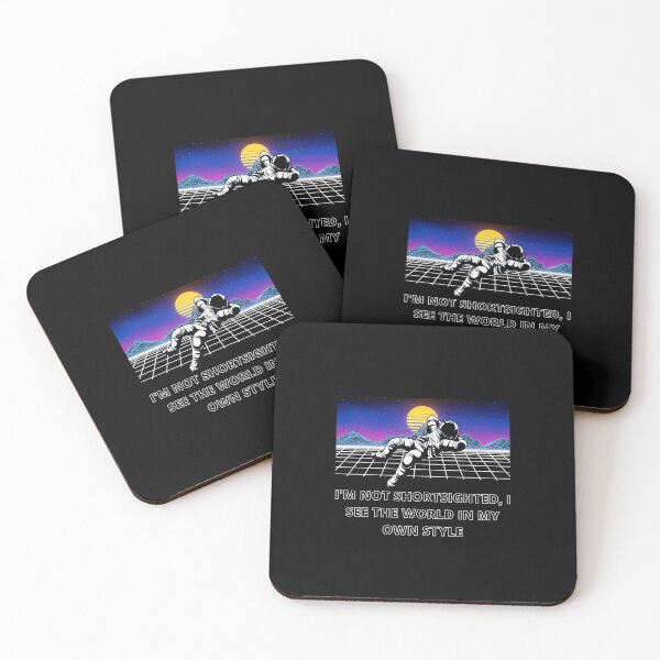 Item preview, 53. "Ich bin nicht kurzsichtig, ich sehe die Welt in meinem eigenen Stil" (I'm not shortsighted, I see the world in my own style) with a picture of an astronaut relaxing designed and sold by RM-Journey.