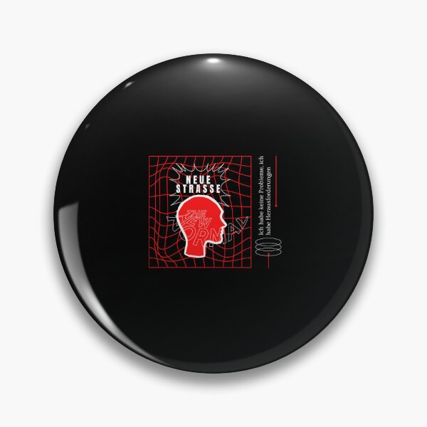Item preview, 55. "Ich habe keine Probleme, ich habe Herausforderungen" (I don't have problems, I have challenges) with a black background and a touch of red on the head shadow designed and sold by RM-Journey.