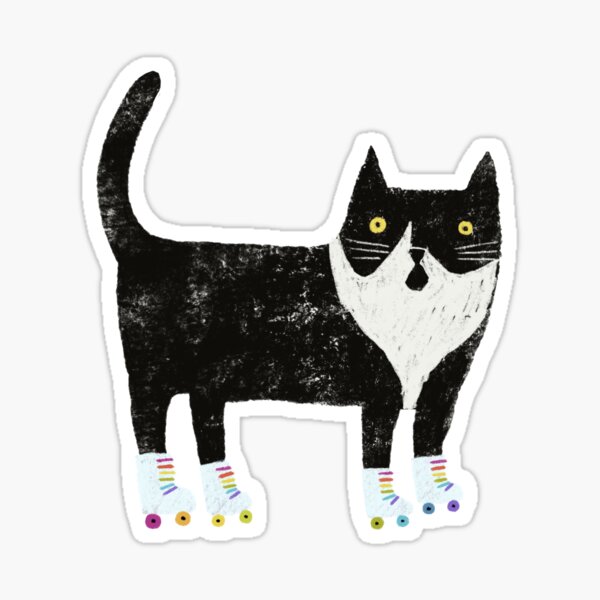 Item preview, Cat Has a Brand New Pair of Roller Skates designed and sold by J C Phillipps Design.