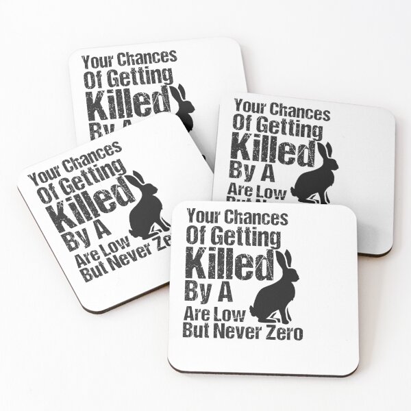 Item preview, Your Chances Of Getting Killed By A Bunnty Rabbit Are Low But Never Zero, Happy Easter designed and sold by FunnyTshirt4You.