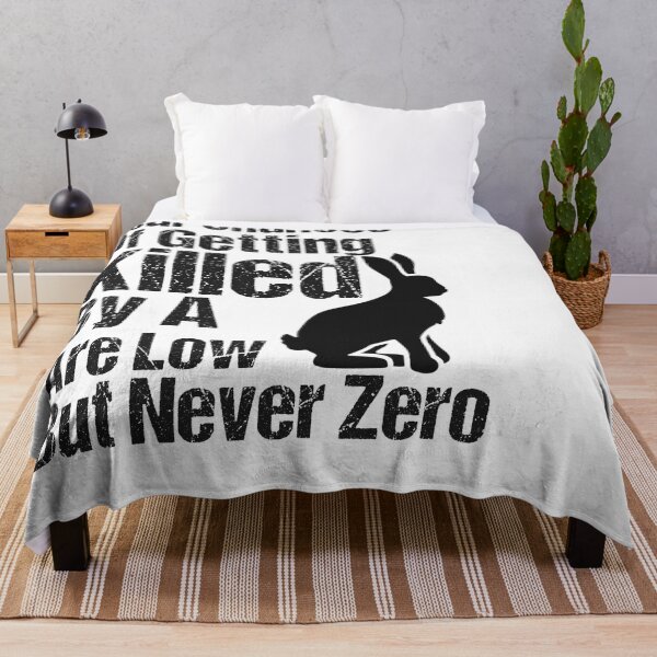 Item preview, Your Chances Of Getting Killed By A Bunnty Rabbit Are Low But Never Zero, Happy Easter designed and sold by FunnyTshirt4You.