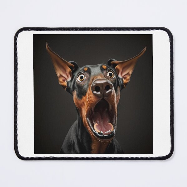 Item preview, Surprised looking Doberman dog designed and sold by MAF_Merch.
