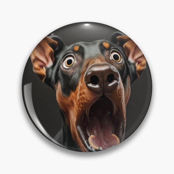 Item preview, Surprised looking Doberman dog designed and sold by MAF_Merch.