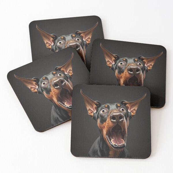 Item preview, Surprised looking Doberman dog designed and sold by MAF_Merch.