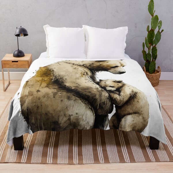 Item preview, Bear Mother & Baby - Banksy Style - 20% Donated to Tusk designed and sold by FourPawsPrints.