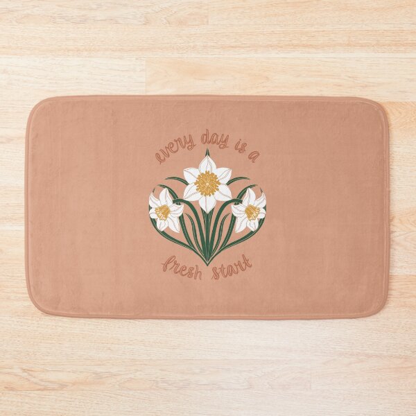 Item preview, Every day is a fresh start // Daffodils illustration with hand lettered quote designed and sold by NewBranchStudio.